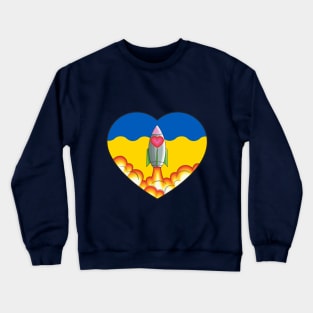 rocket love for ukraine Crewneck Sweatshirt